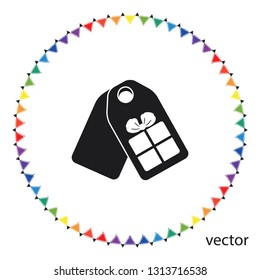 Percent discount, vector icon