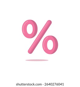 Percent discount vector icon. Percentage sale interest sign isolated promotion
