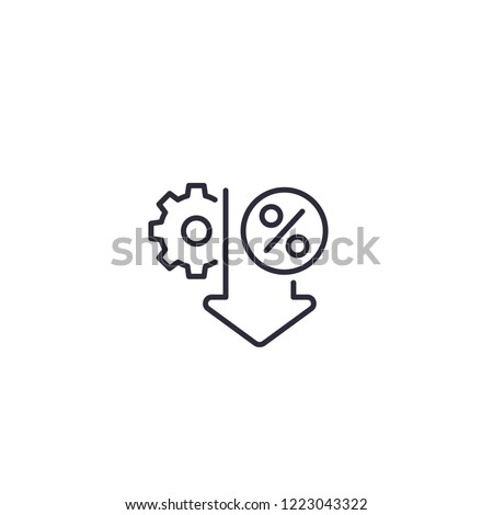 percent down icon in line style