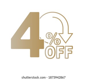 Percent down line icon isolated on background. Sale Banner Template Design. Special Offer Banner Vector Illustration. illustration.
