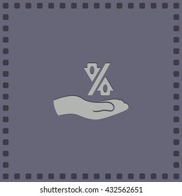 Percent up and down, vector icon