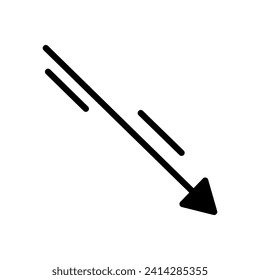 Percent down vector icon. Percentage, arrow, reduction illustration.