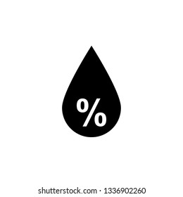 percent drop icon. Element of weather illustration. Signs and symbols can be used for web, logo, mobile app, UI, UX