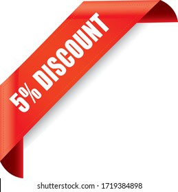 Percent extra off 3d Sign on Red Background,