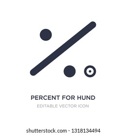 percent for hund icon on white background. Simple element illustration from Signs concept. percent for hund icon symbol design.