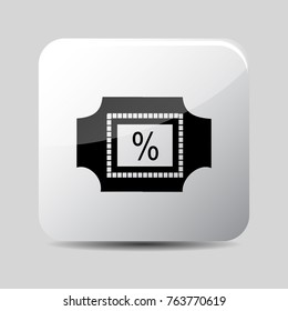 percent icon 3d, for Internet icon and application icon. Vector eps 10.