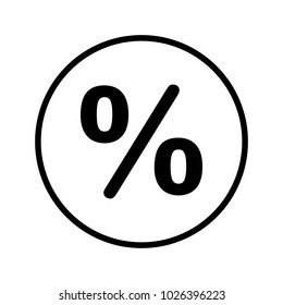 Percent icon in circle