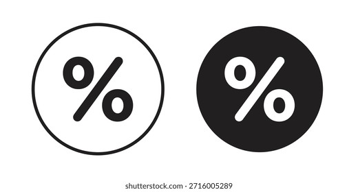 Prozentikonkonzept für Infografik, Website oder App.