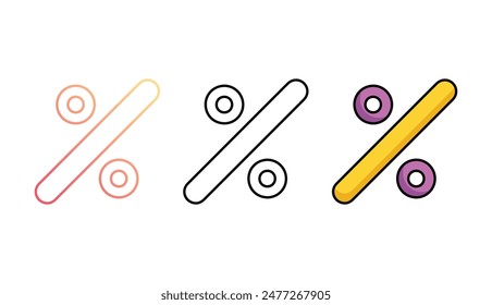 Porcentaje de diseño de icono con fondo blanco ilustración de stock