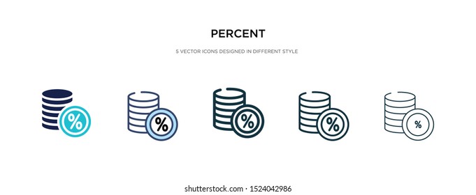 percent icon in different style vector illustration. two colored and black percent vector icons designed in filled, outline, line and stroke style can be used for web, mobile, ui