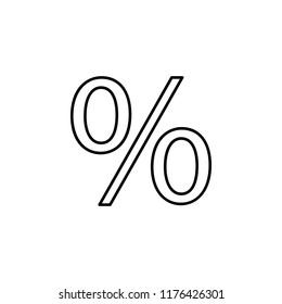 percent icon. Element of education for mobile concept and web apps icon. Thin line icon for website design and development, app development. Premium icon