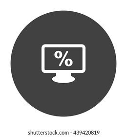 percent Icon, flat design style