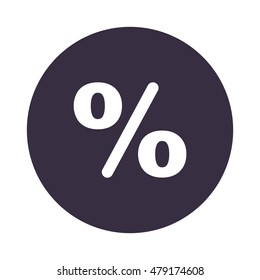 percent Icon, flat design style