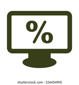 percent Icon, flat design style