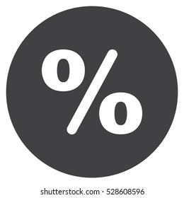 percent Icon, flat design style
