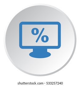 percent Icon, flat design style