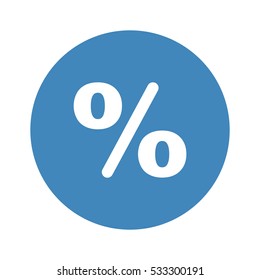 percent Icon, flat design style
