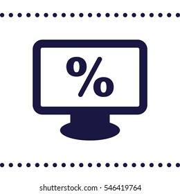 percent Icon, flat design style