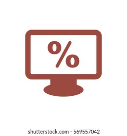 percent Icon, flat design style