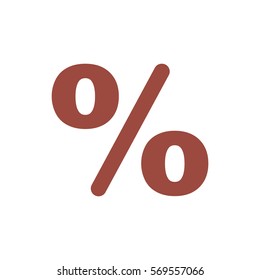percent Icon, flat design style