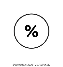 Percent icon Flat fill set collection