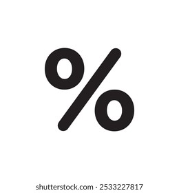Percent icon Flat simple outline set