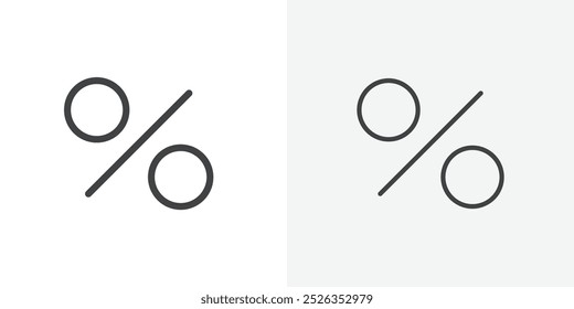 Ícone de porcentagem design simples e plano