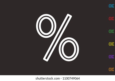 percent, icon illustration