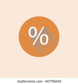 Percent icon illustration - stock vector