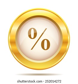 Percent  icon. Internet button on white background. EPS10 vector. 
