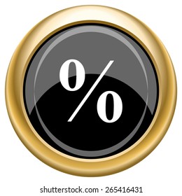 Percent  icon. Internet button on white  background. EPS10 Vector. 