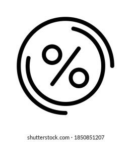 Percent icon or logo isolated sign symbol vector illustration - high quality black style vector icons
