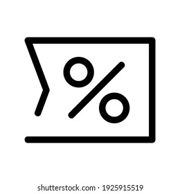 icono de porcentaje o logotipo símbolo de signo aislado ilustración vectorial - iconos vectoriales de estilo negro de alta calidad
