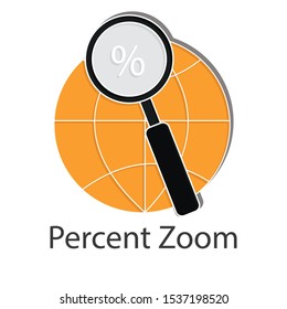 Percent  icon on white background. Creative idea design use for your project. Flat vector illustration for template, web page, brochure or mobile app. 