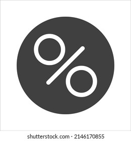 percent icon on a white background. vector image