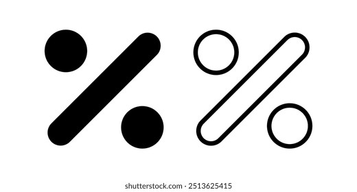 Percent icon set. flat illustration of vector icon on white background