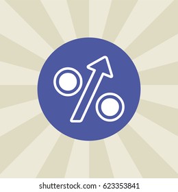 percent icon. sign design. background