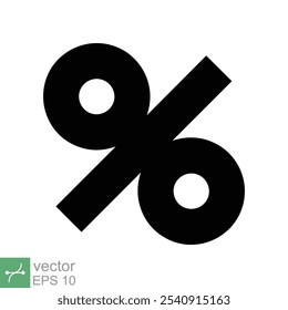 Percent icon. Simple flat style. Discount, promotion label, sale tag, advertising badge, business concept. Vector illustration isolated on white background. EPS 10.
