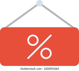 Percent icon, symbol or logo