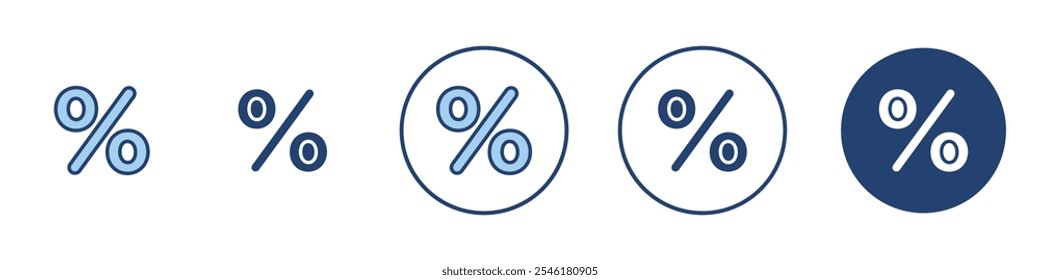 Percent icon Thin line art isolated