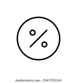 Icono de porcentaje Conjunto de Ilustración vectorial de línea fina