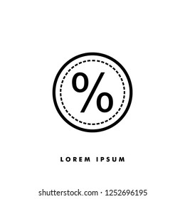 percent icon vector