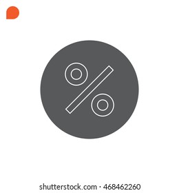  Percent icon Vector. 