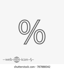 percent icon vector icon