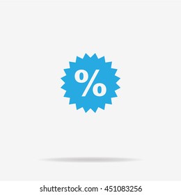 Percent icon. Vector concept illustration for design.