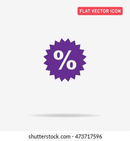 Percent icon. Vector concept illustration for design.