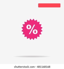 Percent icon. Vector concept illustration for design.