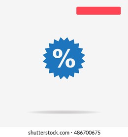 Percent icon. Vector concept illustration for design.