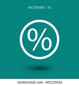 percent icon vector, flat design best vector icon