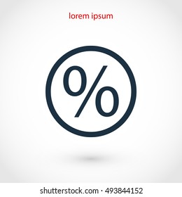 percent icon vector, flat design best vector icon